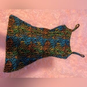 Multicolor Leopard Print Dress